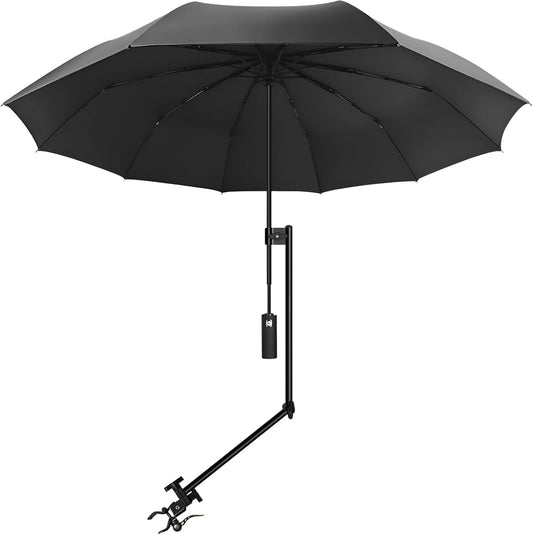 UPF 50+ Beach Umbrella with Adjustable Clamp