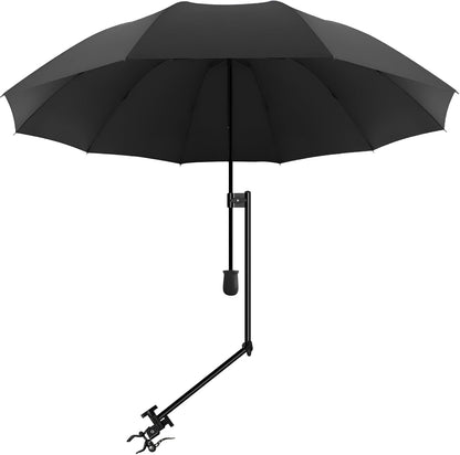 UPF 50+ Beach Umbrella with Adjustable Clamp