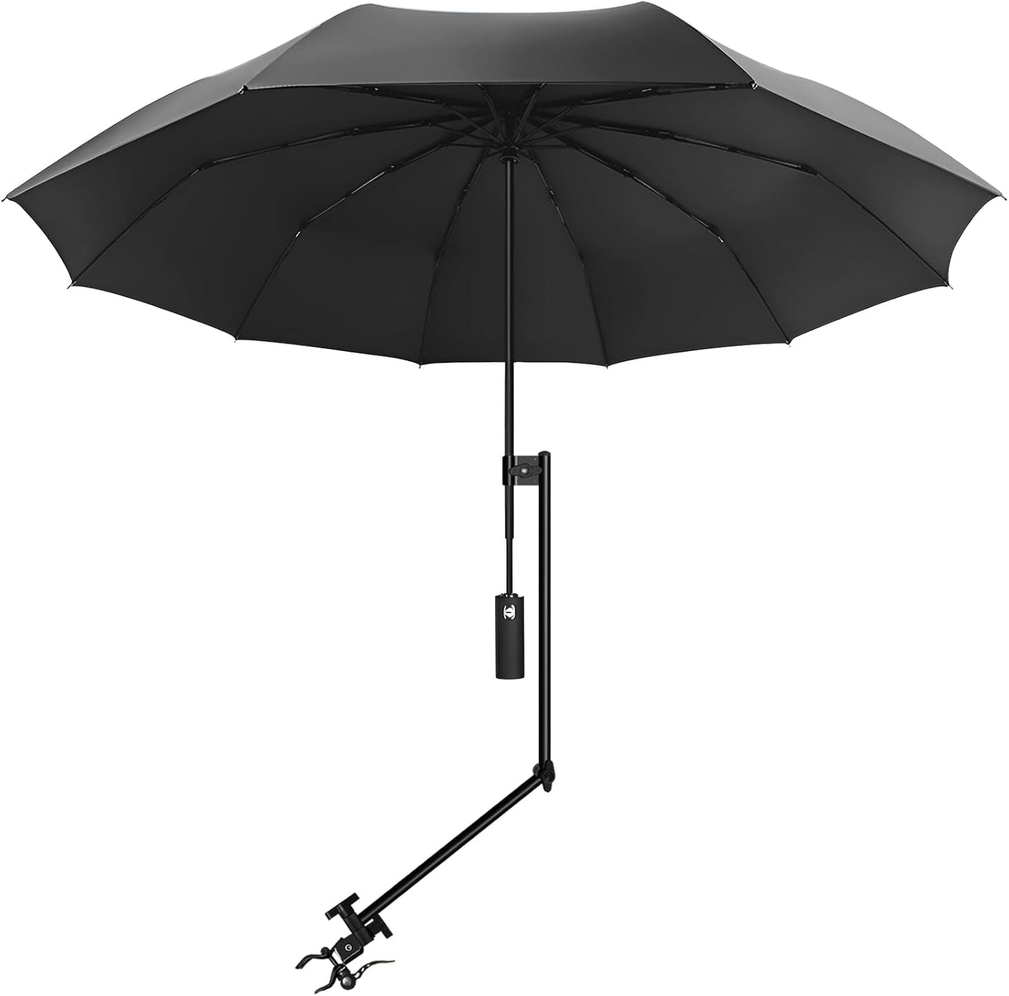 UPF 50+ Beach Umbrella with Adjustable Clamp