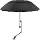 UPF 50+ Beach Umbrella with Adjustable Clamp